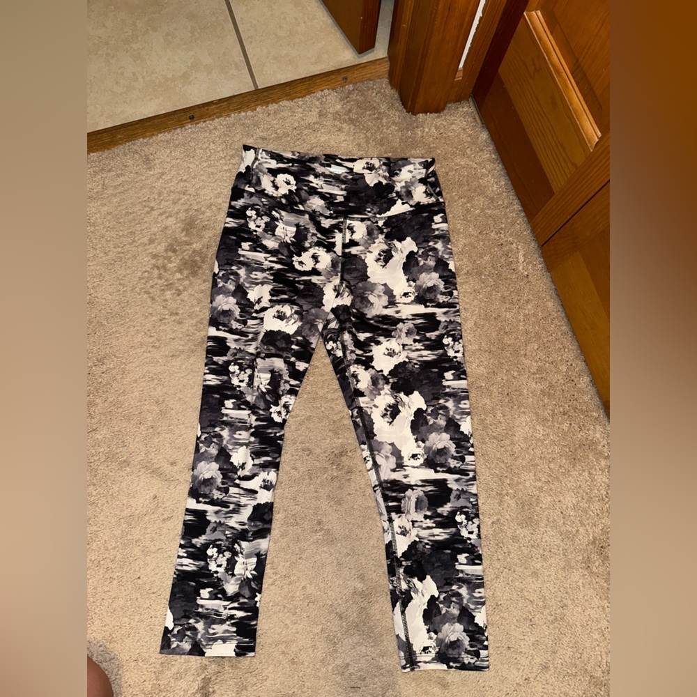 C9 Champion Black and White Floral Leggings